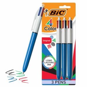 4 Colour Ball Pen Pack of 3